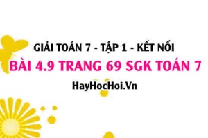 Giải bài 4.9 trang 69 Toán 7 Tập 1 SGK Kết nối tri thức